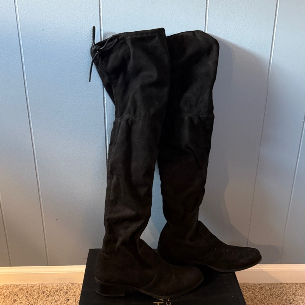 Charles David Black Suede Boots